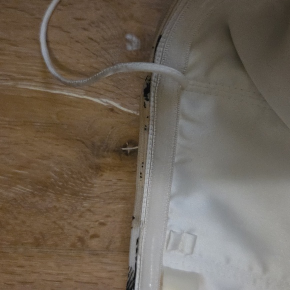 Erin By Erin Fetherston Maxi Floral Strapless Formal Dress Black Cream 4 - Picture 5 of 7